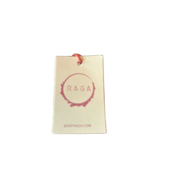 Raga Red & Blue Bohemian Patterned XS Mini Skirt With Elastic Waist & Ruffle Hem - Picture 4 of 5